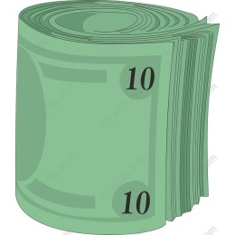 Rolled Bundle of Money