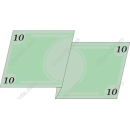 Overlapping Ten-Dollar Bills