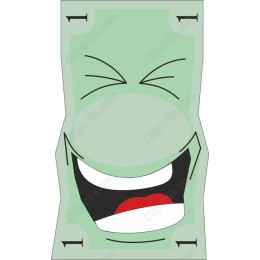 Joyful Green Face Cartoon