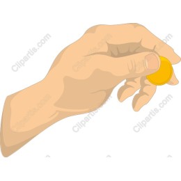 Hand Holding Golden Coin