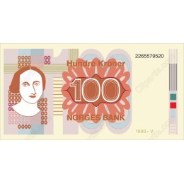 Vintage 100 Kroner Banknote