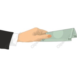 Hand Delivering Ten-Dollar Bill