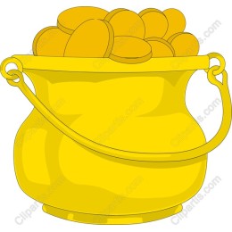 Gold Pot with Coins
