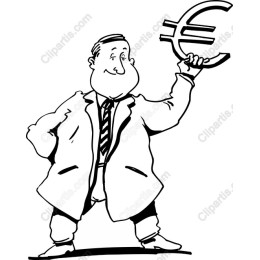 Confident Businessman with Euro