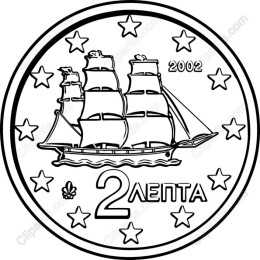Maritime Ship on Two-Lepta Coin