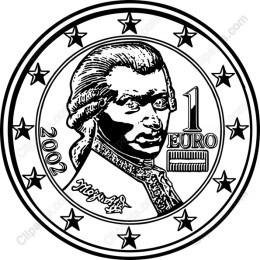Mozart 1 Euro Coin