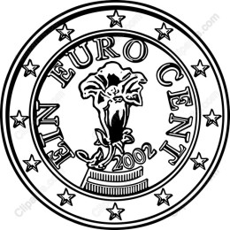 Euro Cent Floral