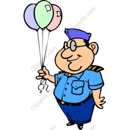 Cheerful Balloon-Holding Character
