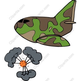 Military Aircraft with Explosion