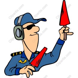 Cartoon Air Traffic Controller