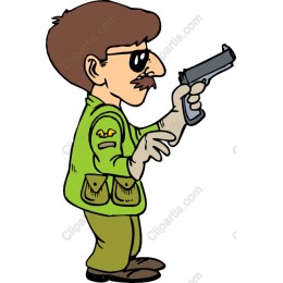 Quirky Military Cartoon Character