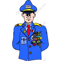 Cartoon USAF Military Figure