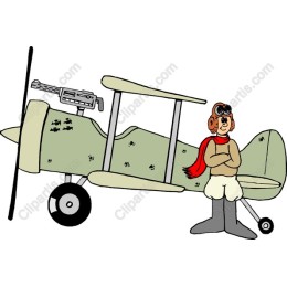 Vintage Biplane Pilot