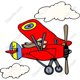 Vibrant Cartoon Biplane