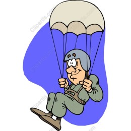 Charming Cartoon Parachutist