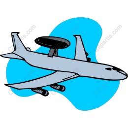 Airborne Aircraft with Radar Dome