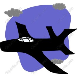 Sleek Black Airplane in Purple Background