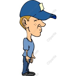 Casual Blue-Capped Character