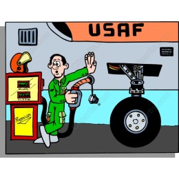 Aviation Mechanic Fueling Aircraft