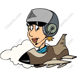 Aviator Girl in Fighter Jet
