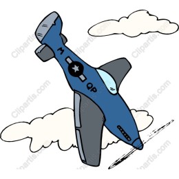 Vintage Blue Airplane