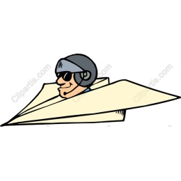 Whimsical Paper Airplane Pilot