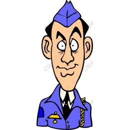 Cartoon Male Character in Uniform