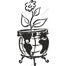 Whimsical Flower Pot Globe