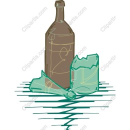 Broken Glass Bottles