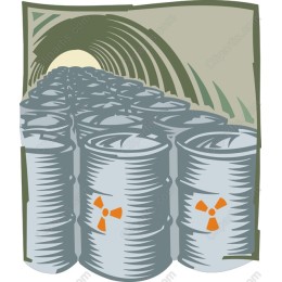 Industrial Radiation Waste Barrels