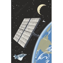 Solar Panel Orbiting Earth