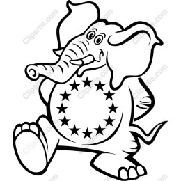 Cheerful Cartoon Elephant