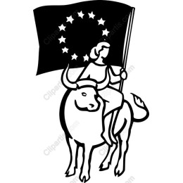 Bull Rider with Flag