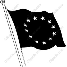 Black and White European Union Flag