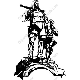 Heroic Figure with Child