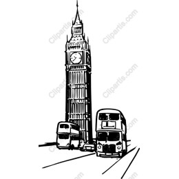 Classic London : Big Ben & Double-Decker Buses