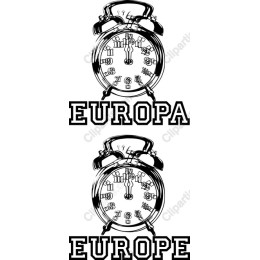 Vintage Alarm Clock with EUROPA & EUROPE