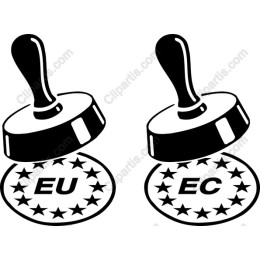 EU and EC Stamp