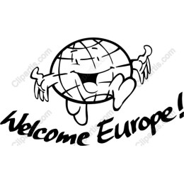 Welcome Europe Cheerful Globe