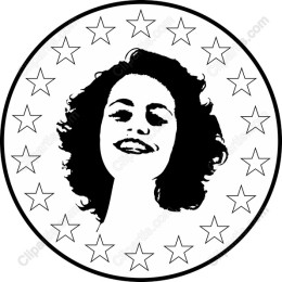 Joyful Woman with Stars