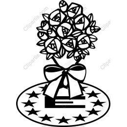 Elegant Rose Topiary