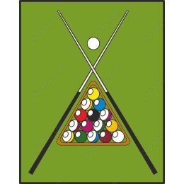 Colorful Billiards - Cue Sticks & Balls