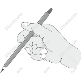 Hand Holding Pencil