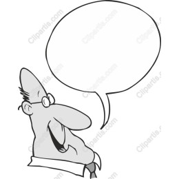 Cheerful Cartoon Character with Speech Bubble