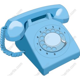 Vintage Blue Rotary Phone