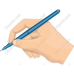 Hand Holding Blue Pen