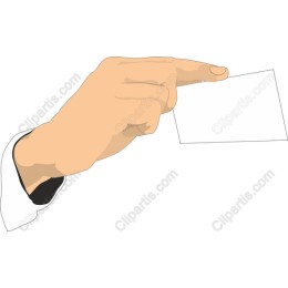 Hand Holding Blank Card