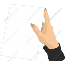 Elegant Hand Holding Blank Paper