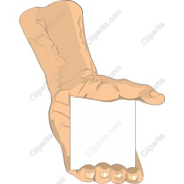 Hand Holding Blank Card