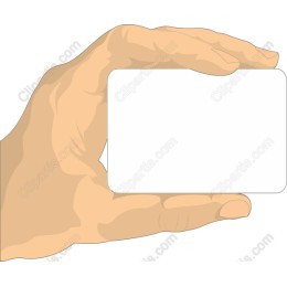 Hand Holding Blank Card